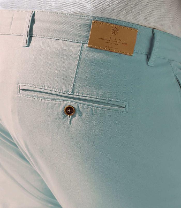Izac Pantalon En Coton Stretch Bleu Ciel PACHELORBT