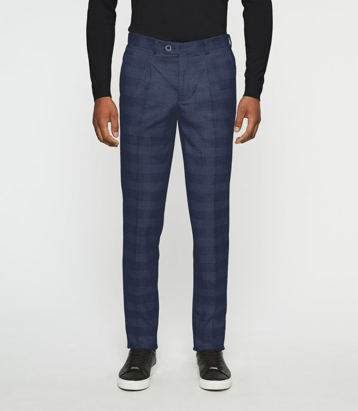 izac Pantalon ville à carreaux esprit Prince de Galles marine FSWING
