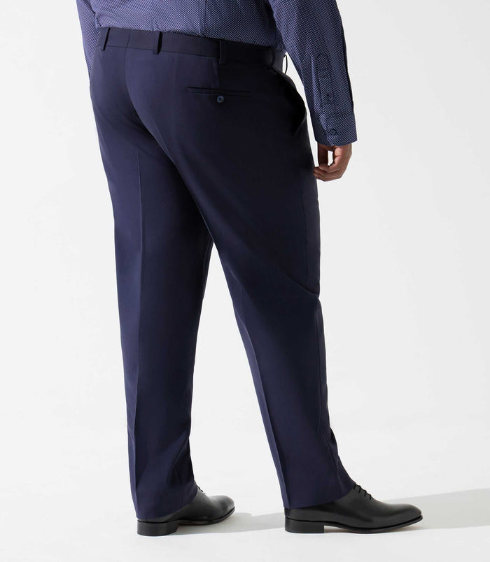 Izac Pantalon Ville En Laine Bleu Marine FLATTEURBT