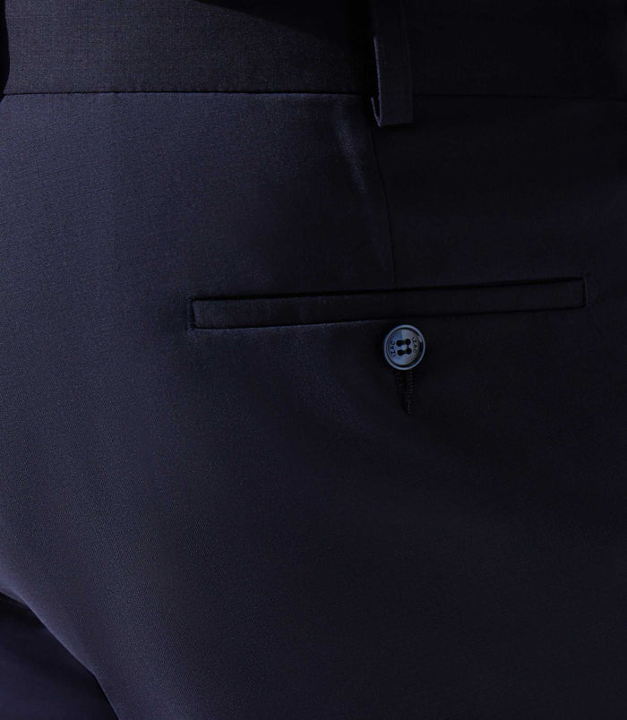 Izac Pantalon Ville En Laine Bleu Marine FLATTEURBT