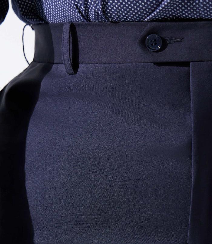 Izac Pantalon Ville En Laine Bleu Marine FLATTEURBT