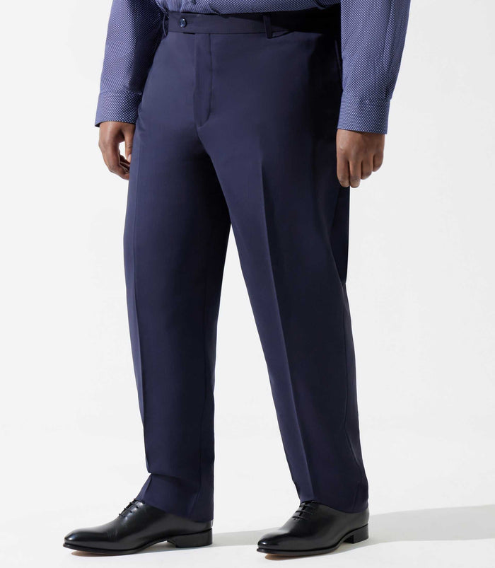 izac Pantalon ville en laine bleu marine FLATTEURBT