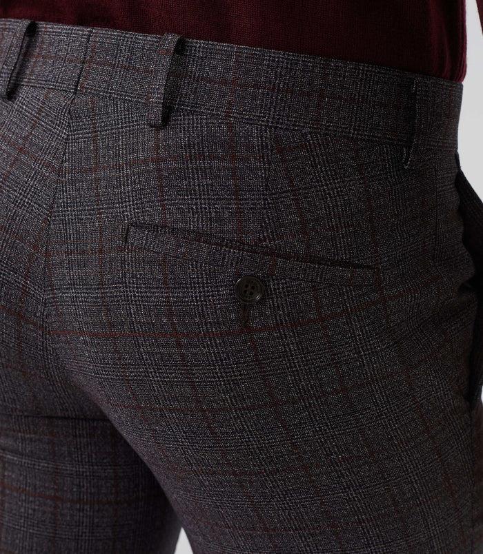 Izac Pantalon Ville Prince De Galles Marron "Gvisuel"