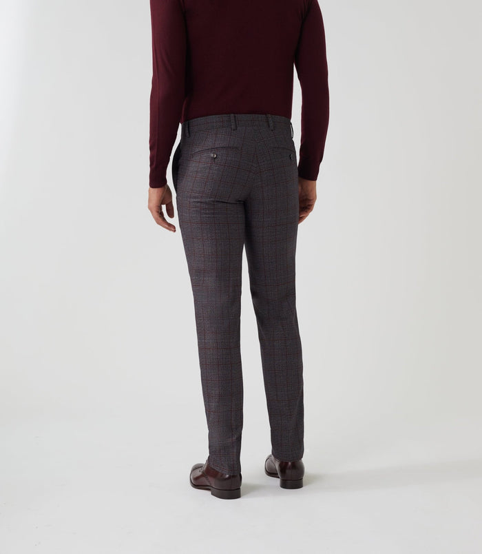 Izac Pantalon Ville Prince De Galles Marron "Gvisuel"