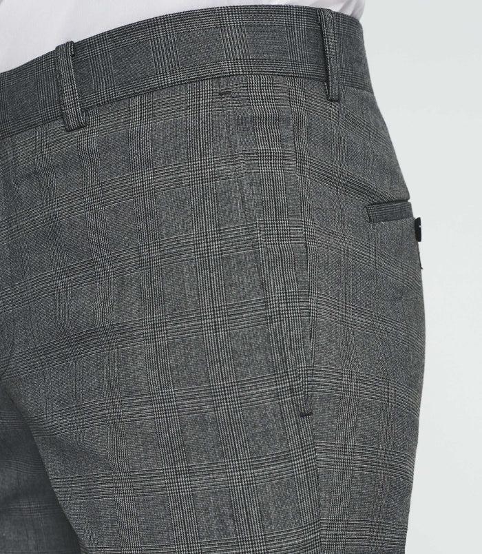 Izac Pantalon Ville Séparable à Carreaux Gris FSOBRE