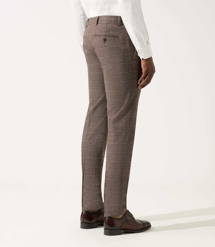 Izac Pantalon Ville Séparable Esprit Prince De Galles Bordeaux FSIENNE