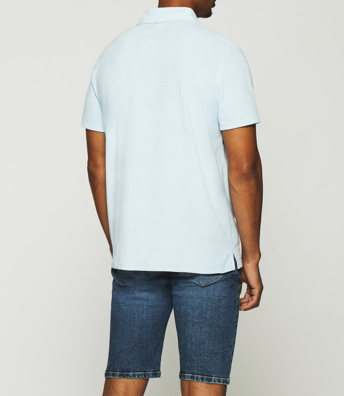 Izac Polo En Maille éponge Avec Poche Bleu Ciel GAI