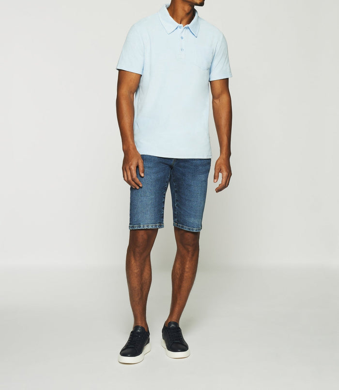 izac Polo en maille éponge avec poche bleu ciel GAI