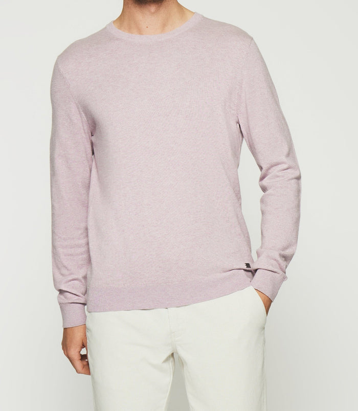 Izac Pull Col Rond En Coton Cachemire Violet Parme DRISS