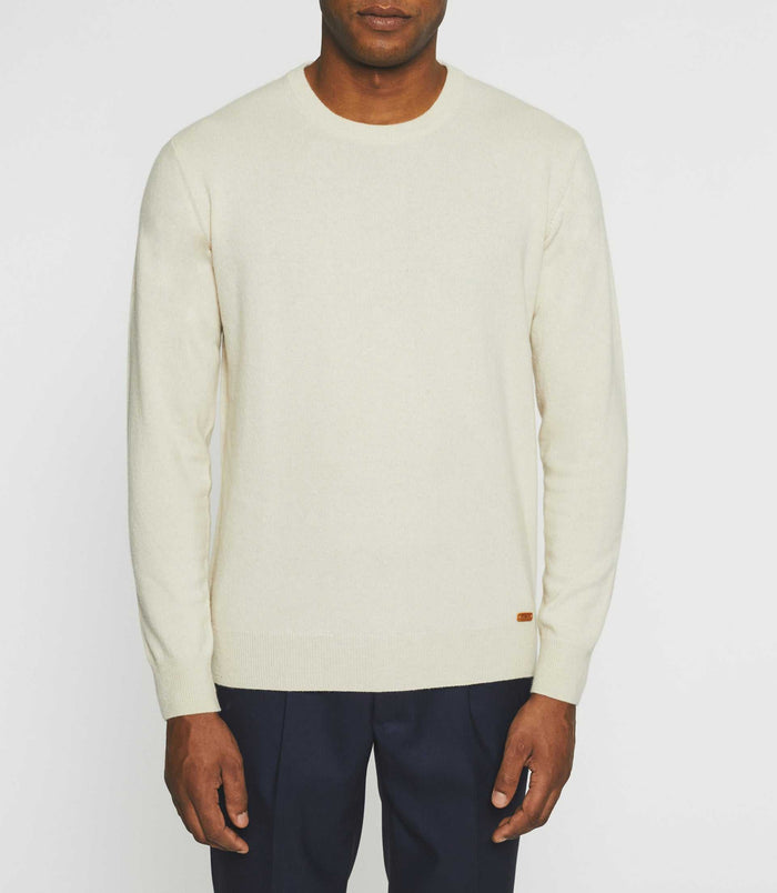 Izac Pull Col Rond En Laine-cachemire Beige BERTOLDO