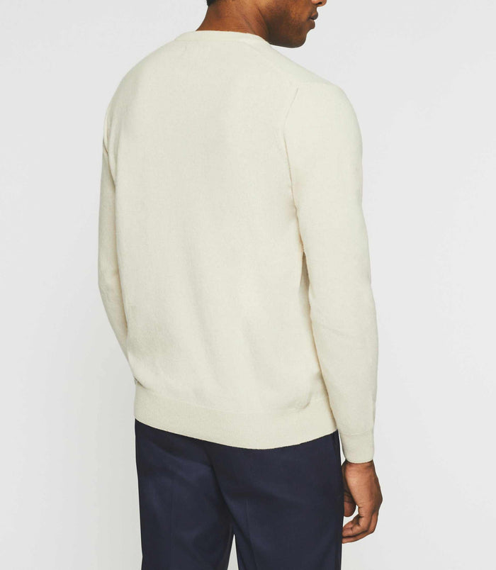 Izac Pull Col Rond En Laine-cachemire Beige BERTOLDO