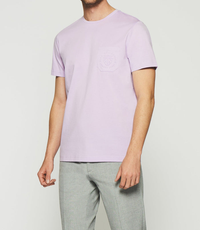 Izac T-shirt à Manches Courtes Uni Violet Parme GABRIEL