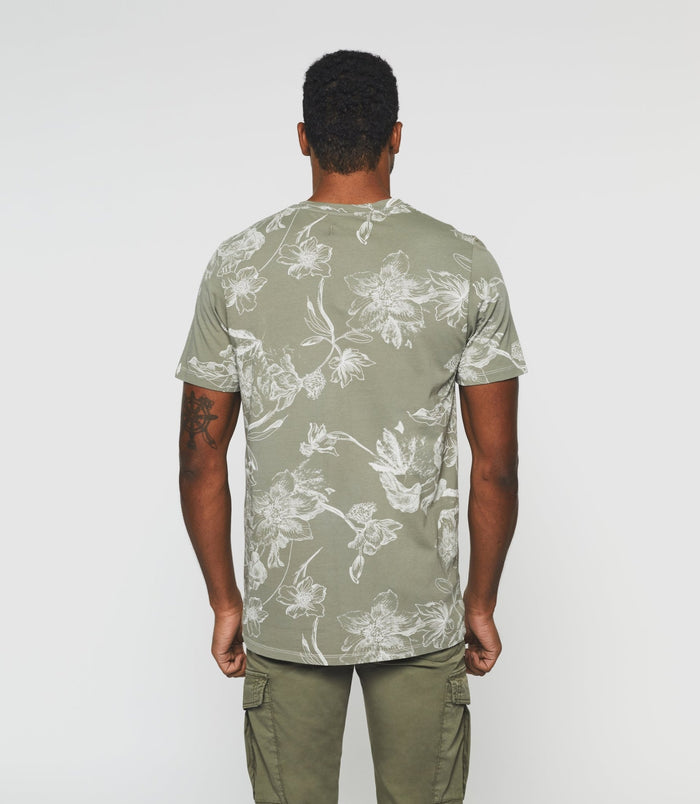 Izac T-shirt Manches Courtes à Imprimé Kaki "Gaethan"