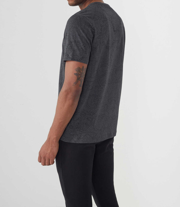 Izac T-shirt Manches Courtes Avec Logo Gris Anthracite "Hector"