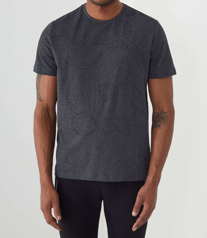 izac T-shirt manches courtes avec logo gris anthracite "Hector"