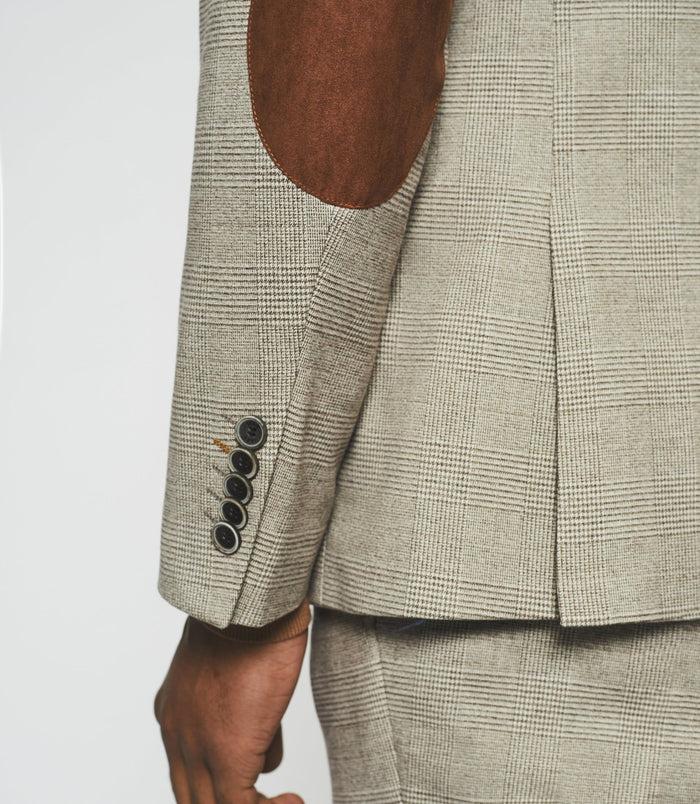 Izac Veste à Carreaux Esprit Prince De Galles Beige SWING