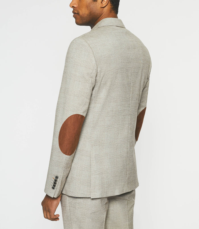 Izac Veste à Carreaux Esprit Prince De Galles Beige SWING