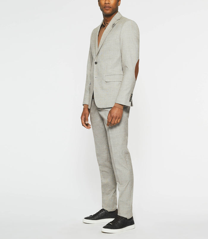 izac Veste à carreaux esprit Prince de Galles beige SWING