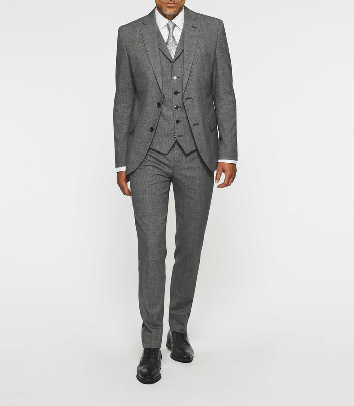 Izac Veste à Carreaux Esprit Prince De Galles Grise SOBRE