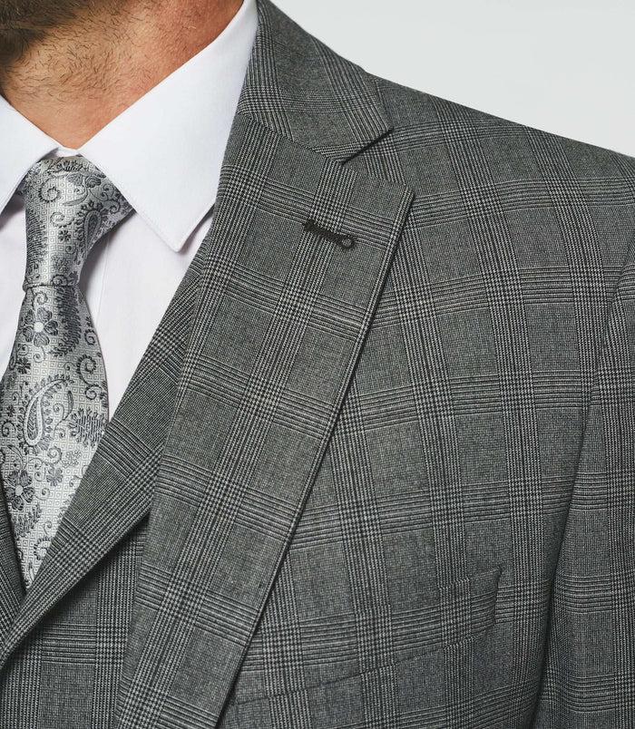 Izac Veste à Carreaux Esprit Prince De Galles Grise SOBRE