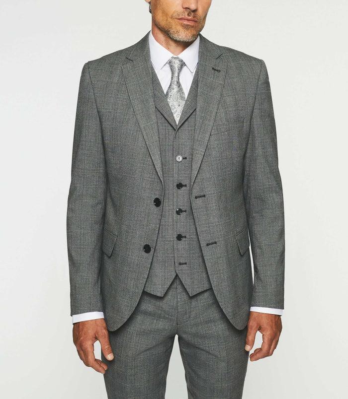 izac Veste à carreaux esprit Prince de Galles grise SOBRE