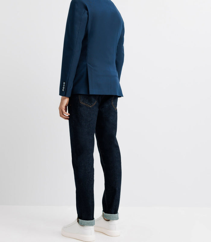 Izac Veste Casual Armurée Effet Nid D'abeille Marine