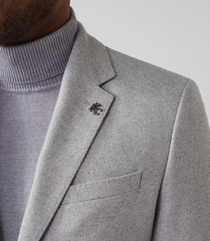 Izac Veste Casual Avec Cachemire Gris Clair "Raffineur"