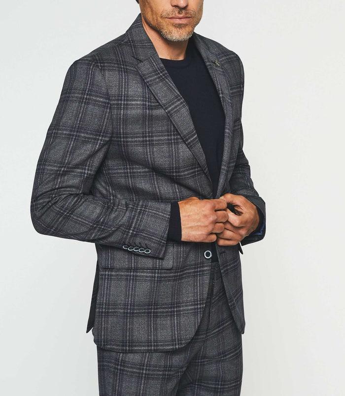 Izac Veste Séparable à Carreaux Esprit Prince De Galles Marine SERIE