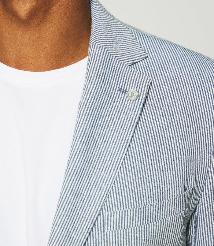 Izac Veste Séparable à Rayures Blanche Et Bleue CAPRI