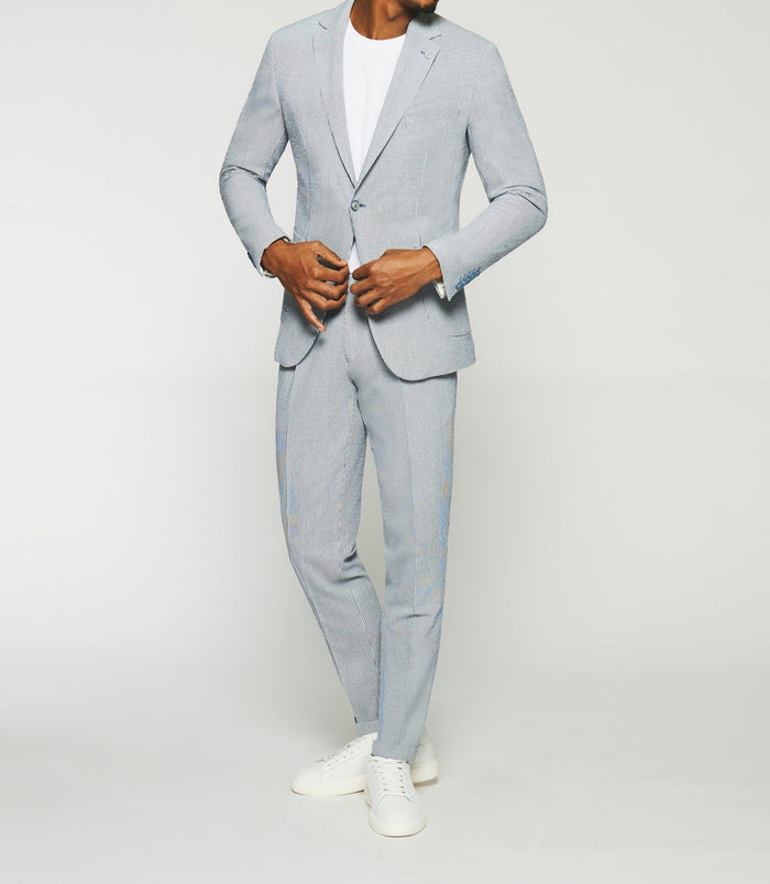 izac Veste séparable à rayures blanche et bleue CAPRI