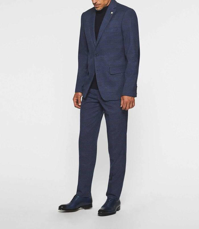 izac Veste ville à carreaux esprit Prince de Galles marine SWING