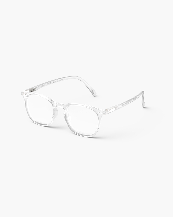 Izipizi Rencontrez Les Lunettes De Lecture #E Crystal – Avec Leur Forme Rectangulaire Et Leur Monture Transparente Ces Lunettes Sont L'accessoire Chic Et Léger En Toutes Circonstances. Grâce à Leurs Dioptries Allant De +1