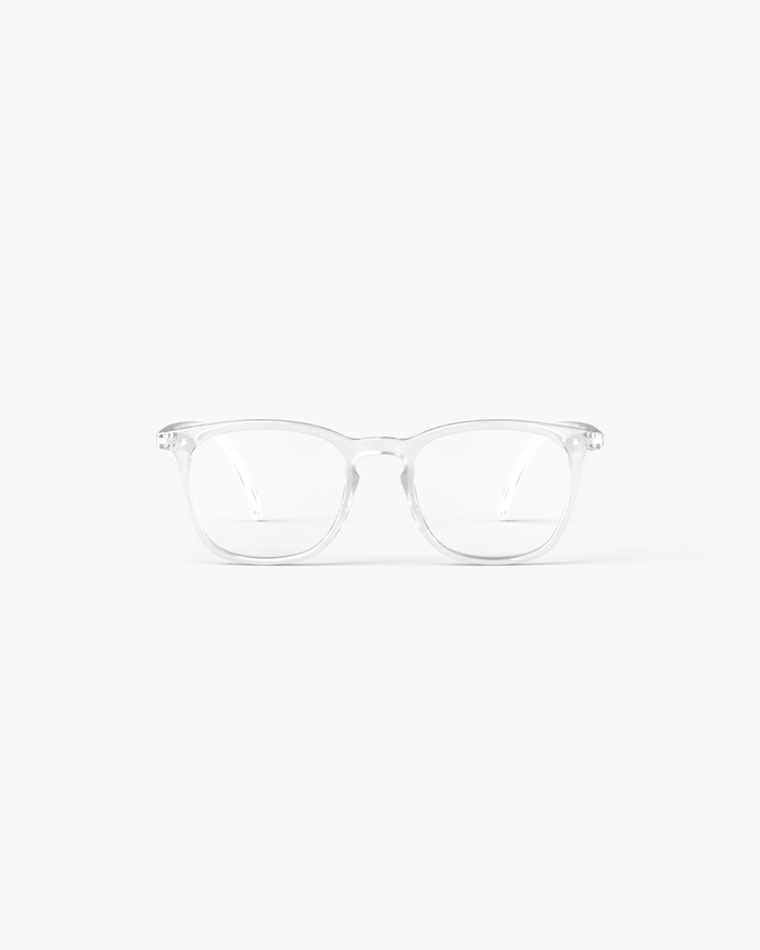 izipizi Rencontrez les lunettes de lecture #E Crystal – Avec leur forme rectangulaire et leur monture transparente ces lunettes sont l'accessoire chic et léger en toutes circonstances. Grâce à leurs dioptries allant de +1 