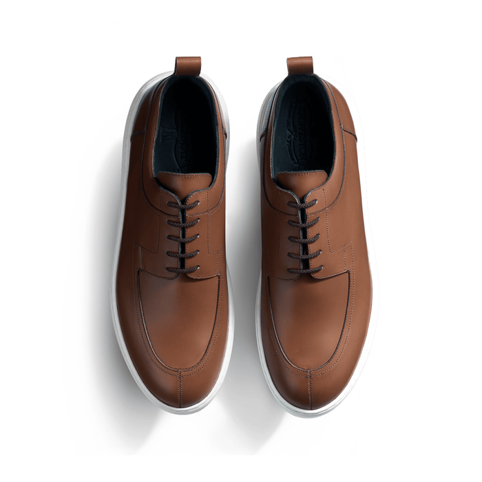 J.m. Weston Basket Chasse On Time En Cuir Veau Sport Marron Bergeronnette