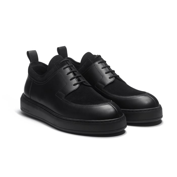 J.m. Weston Basket Chasse On Time En Cuir Veau Sport Noir & Cuir Veau Velours Noir