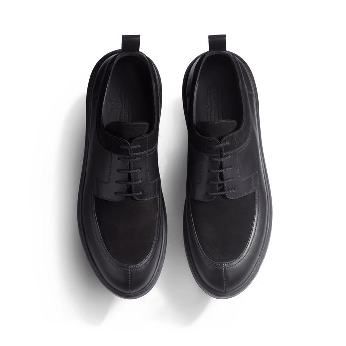 J.m. Weston Basket Chasse On Time En Cuir Veau Sport Noir & Cuir Veau Velours Noir