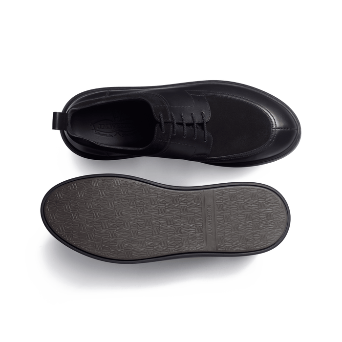 J.m. Weston Basket Chasse On Time En Cuir Veau Sport Noir & Cuir Veau Velours Noir