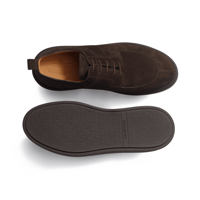 J.m. Weston Basket Chasse On Time En Cuir Veau Velours Marron