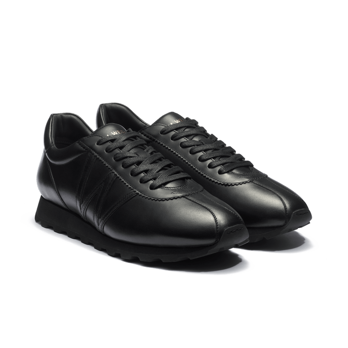 J.m. Weston Basket On My Way En Cuir Veau Lisse Noir