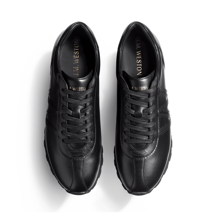 J.m. Weston Basket On My Way En Cuir Veau Lisse Noir