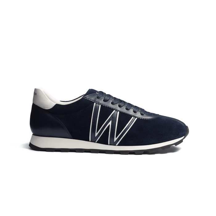 j.m. weston Basket On My Way en cuir velours bleu marine