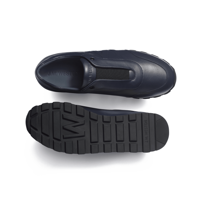 J.m. Weston Basket On My Way Racing En Cuir Veau Sport Marine