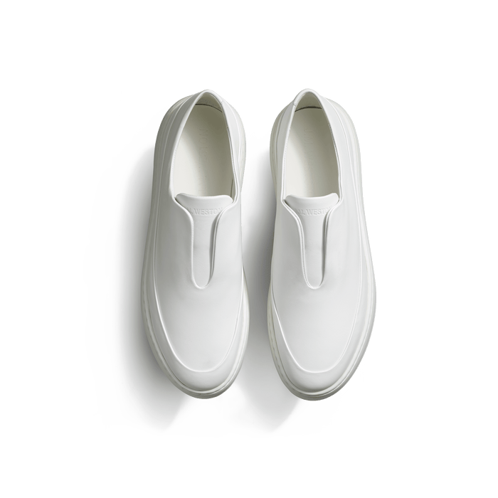 J.m. Weston Basket On Time Canasta élastique En Cuir Veau Sport Blanc