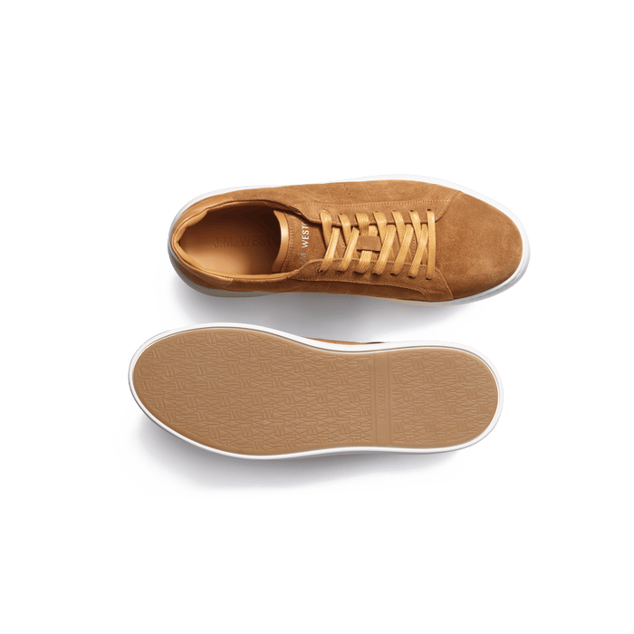 J.m. Weston Basket On Time En Cuir Veau Velours Beachnut