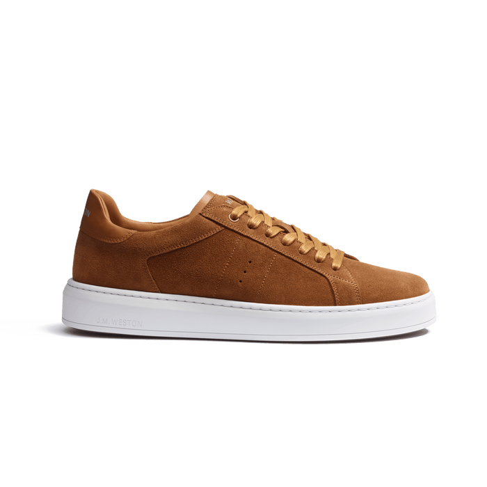 j.m. weston Basket On Time en cuir veau velours beachnut