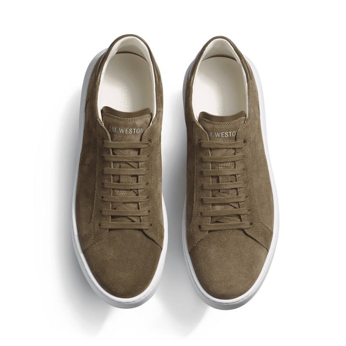 J.m. Weston Basket On Time En Cuir Veau Velours Mousse