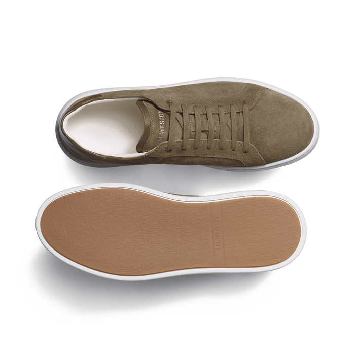 J.m. Weston Basket On Time En Cuir Veau Velours Mousse