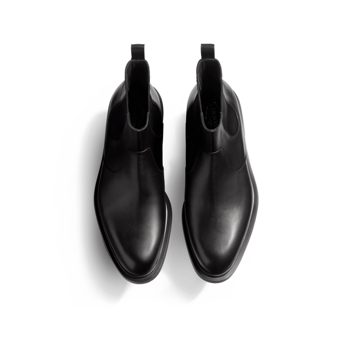 J.m. Weston Bottine à élastique Walker Homme En Cuir Veau Lisse Noir