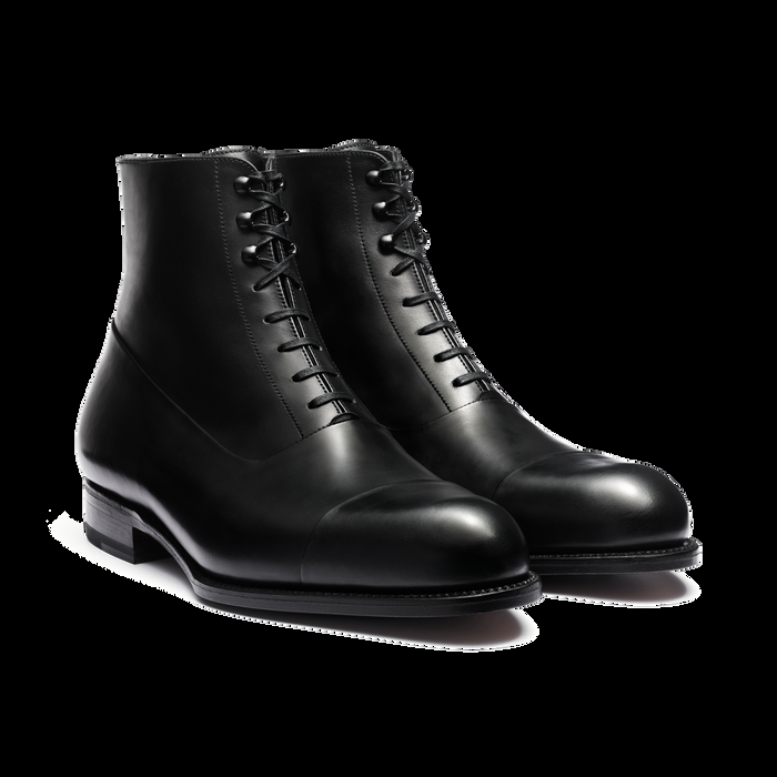 J.m. Weston Bottine Balmoral Edouard Homme En Cuir Lisse Noir