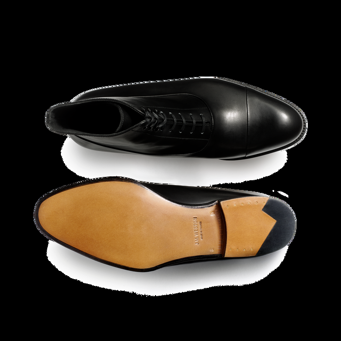 J.m. Weston Bottine Balmoral Edouard Homme En Cuir Lisse Noir